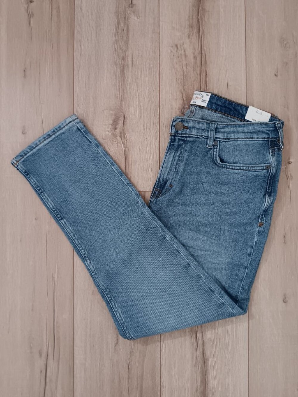 FatFace Men Slim Fit Eco Denim Jeans Medium Wash Stretch Blue US 36 S 36S